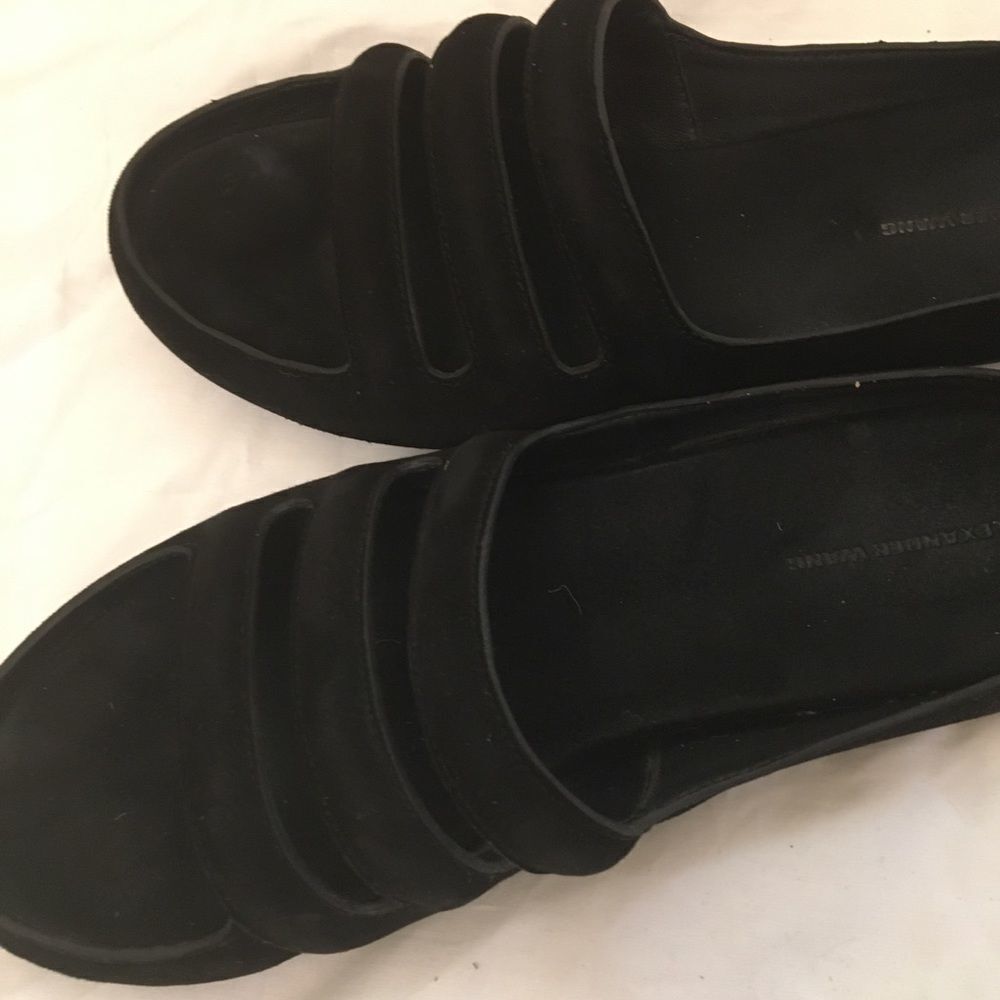 Alexander Wang Black Velvet Sandals Women’s 38.5